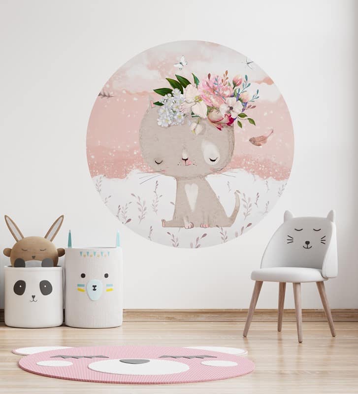 Mockup wall in the children’s room on wall white colors background.3D Rendering