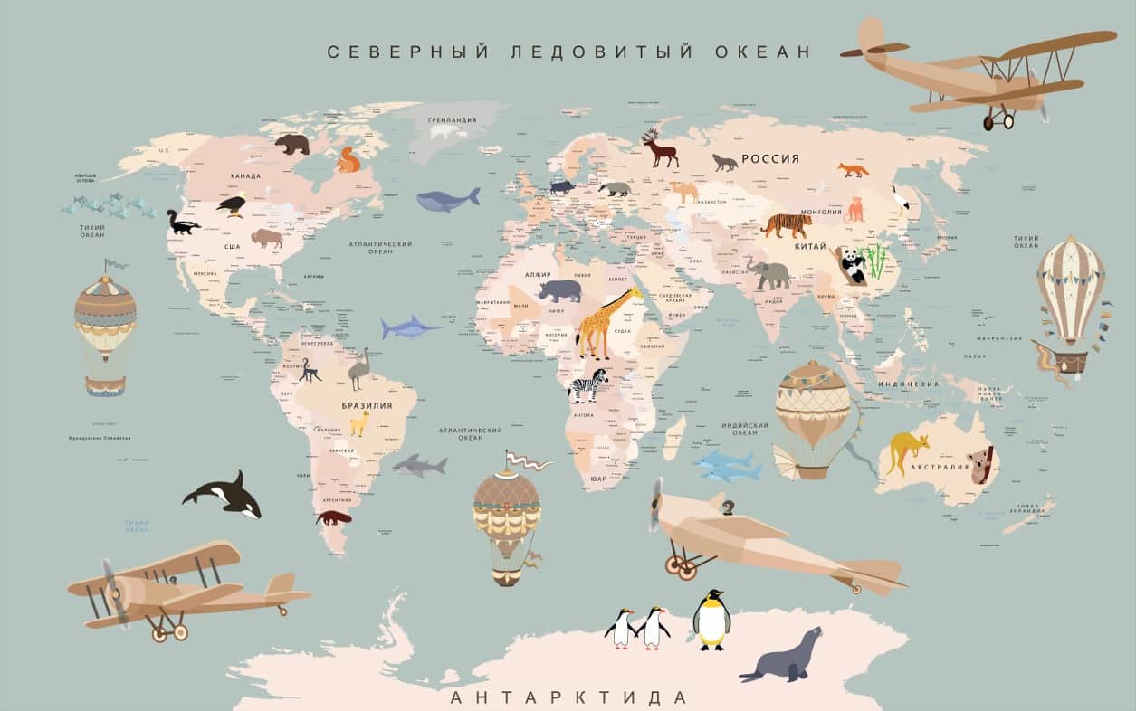 Fototapeta Mapa z Balonami