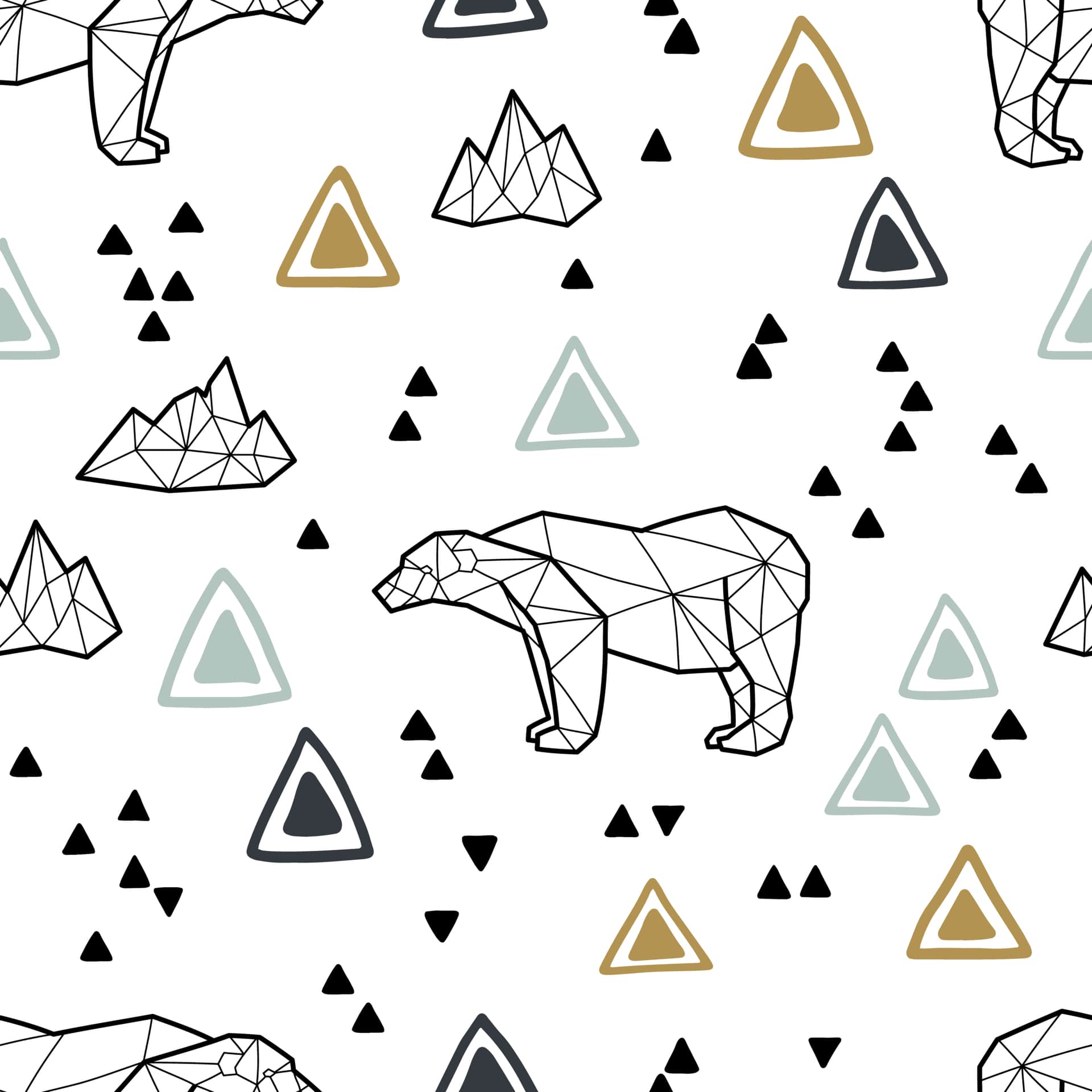 Fototapeta Niedźwiedzie W Geometrii