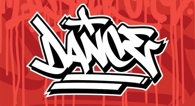 Fototapeta Dance Font