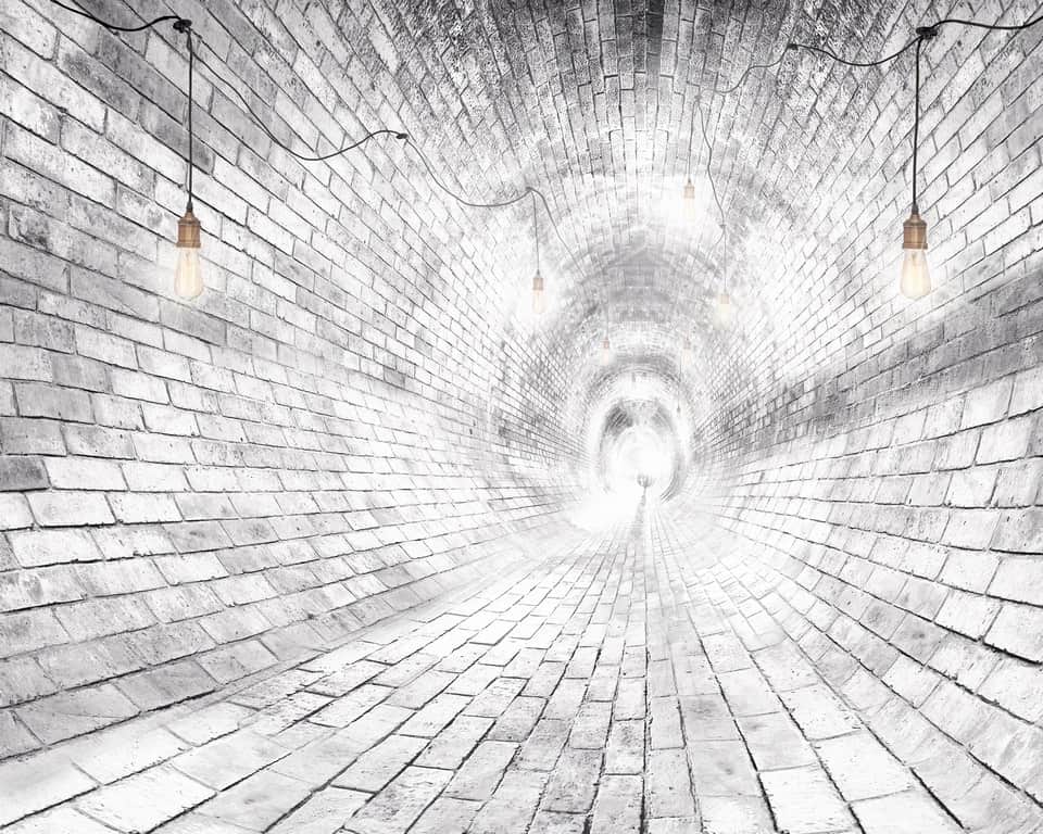 Fototapeta Okrągły Biały Tunel