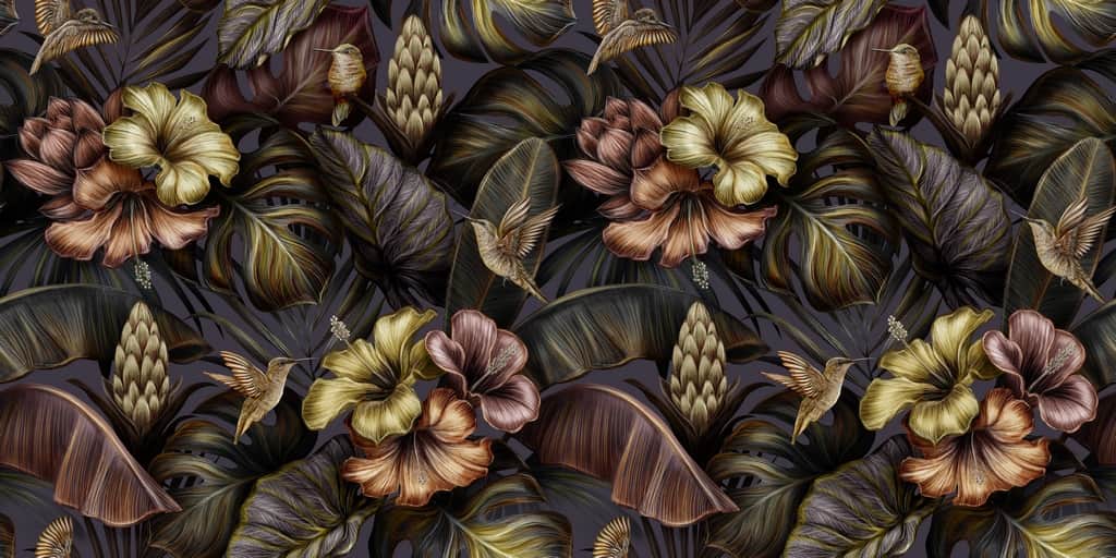 Fototapeta Hibiskus i Koliber